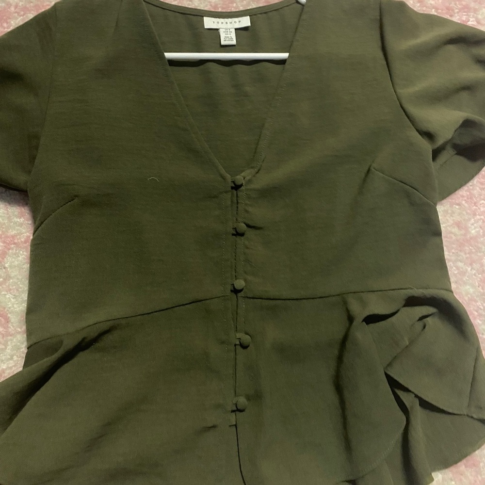 Top Shop green blouse
